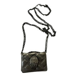 ****SOLD*Kurt Geiger Black Quilted Crossbody Bag with Embellished Beetle Clasp